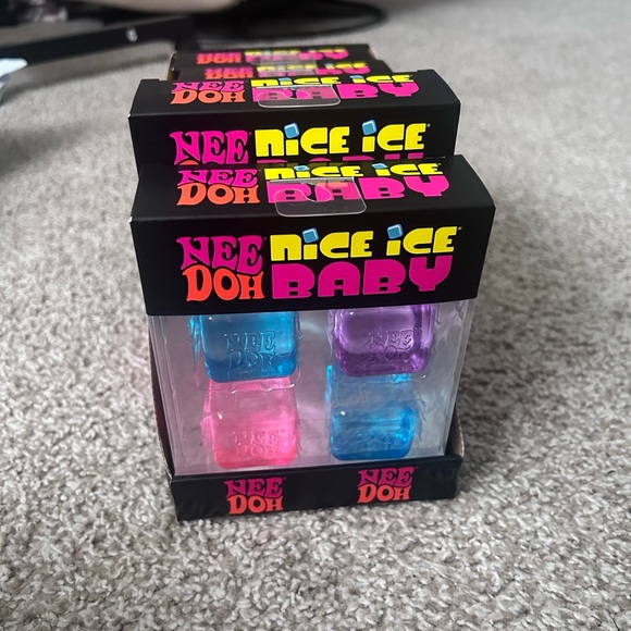needoh Other - NEW UNOPENED Needoh Nice Ice Baby Cube 4 pack Pink Purple Blue